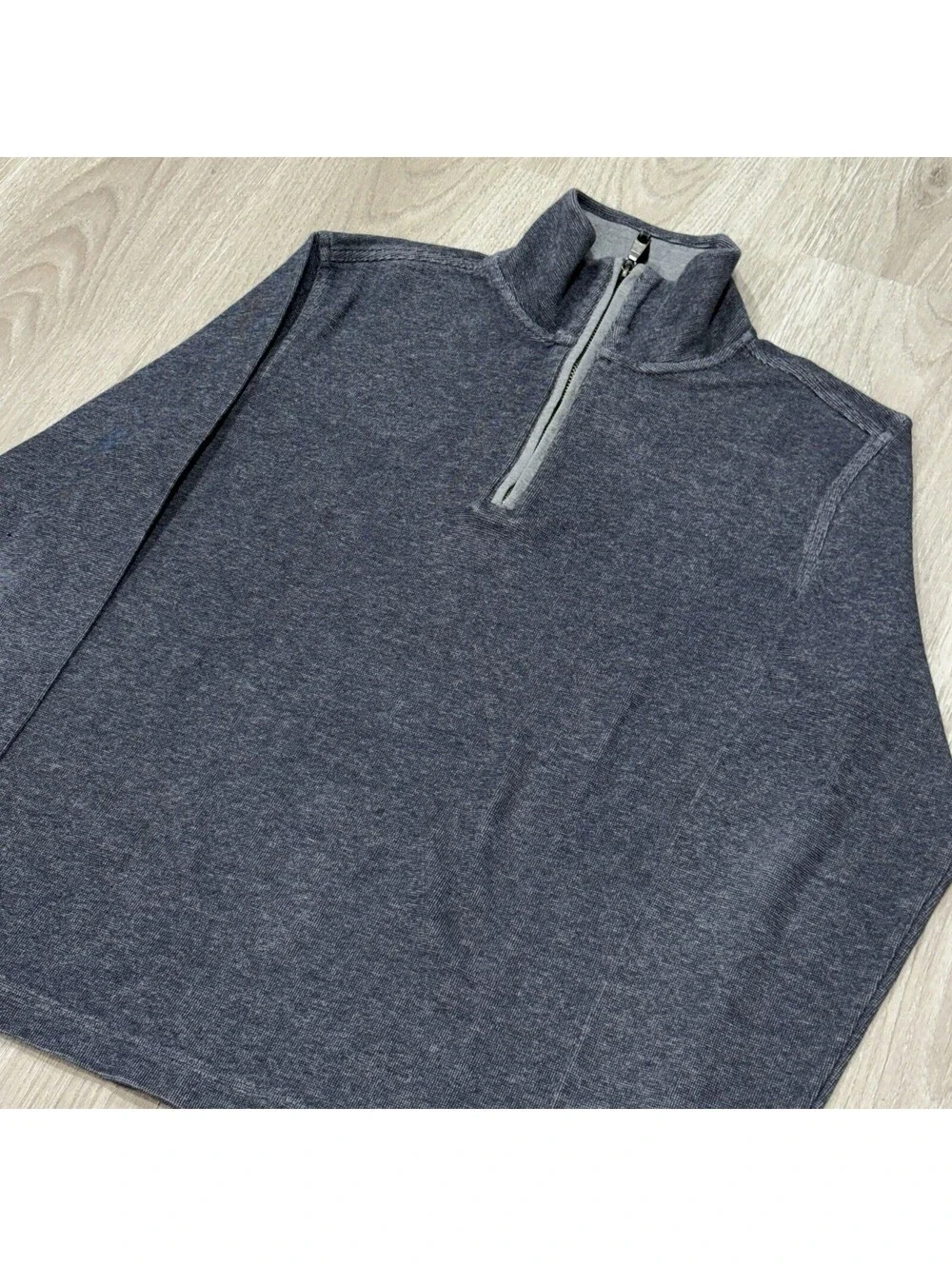 Banana Republic Quarter Zip PulloverMens Medium Gray Lightweight Sweater